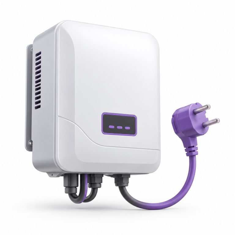 Inverter Uninstallation — white and purple 3D service illustration