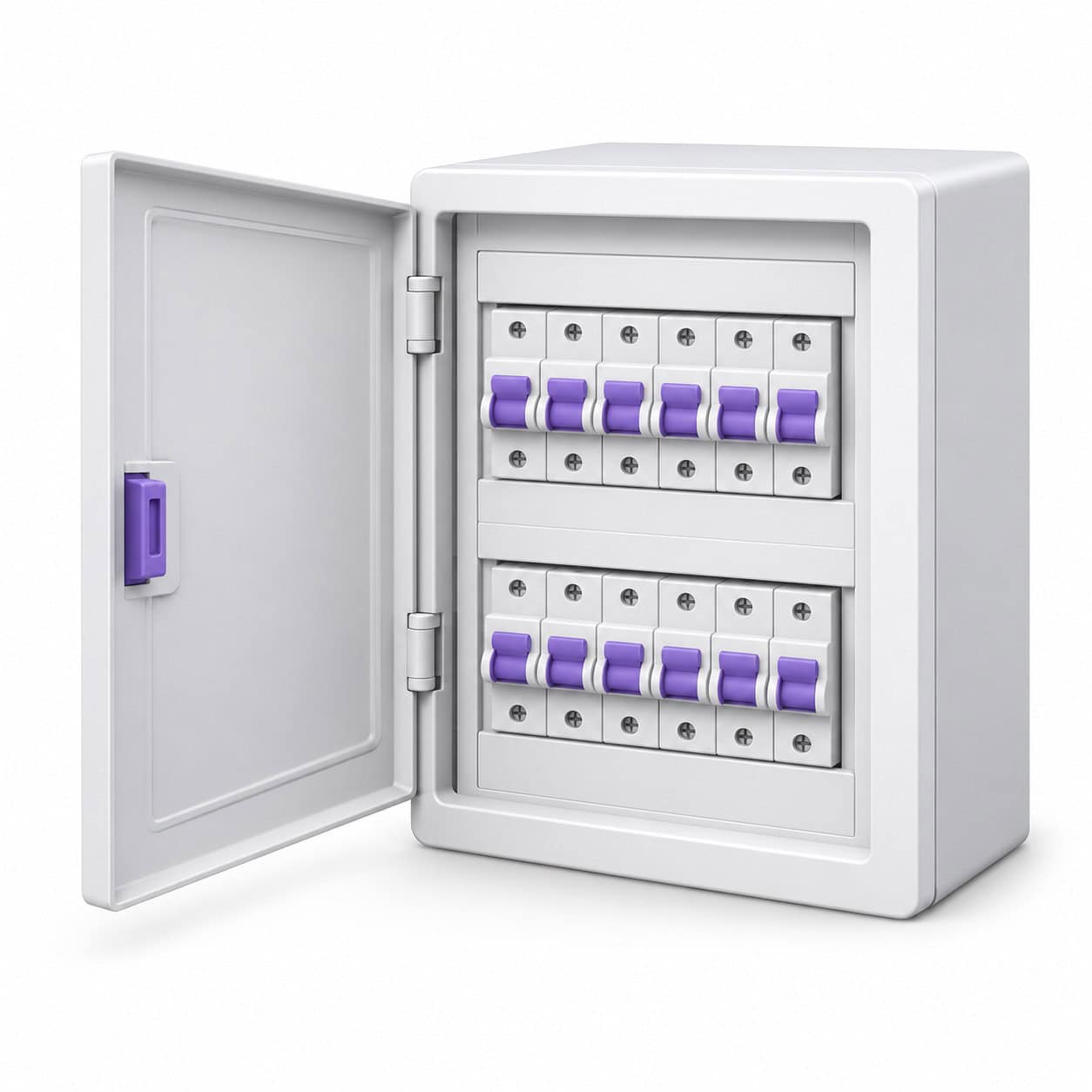 silverleaf-service-4025 Fuse Box Repair — white and purple 3D service illustration