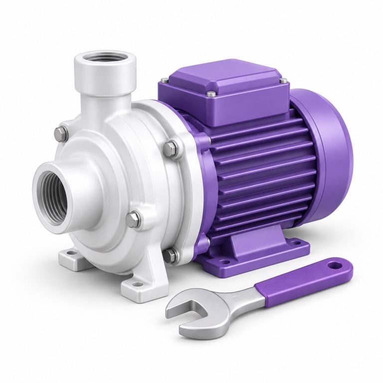 Motor Repair — white and purple 3D service illustration