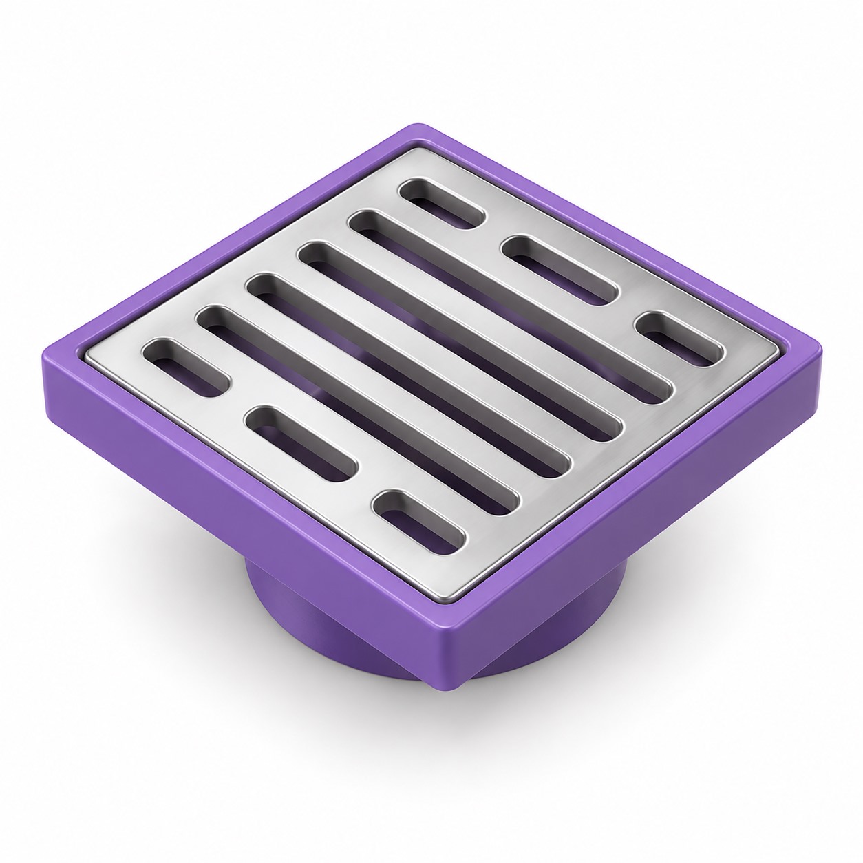 silverleaf-service-4062 Drain Cover Installation — white and purple 3D service illustration