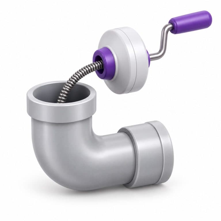 Drain Unblocking — white and purple 3D service illustration