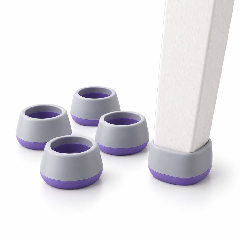Plastic Buffer Installation — white and purple 3D service illustration