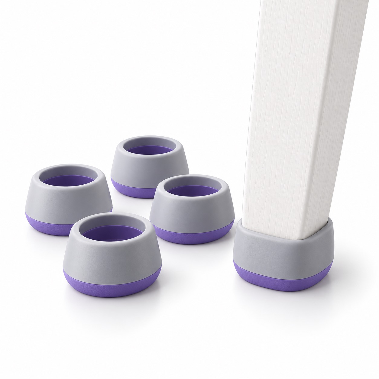 silverleaf-service-4087 Plastic Buffer Installation — white and purple 3D service illustration
