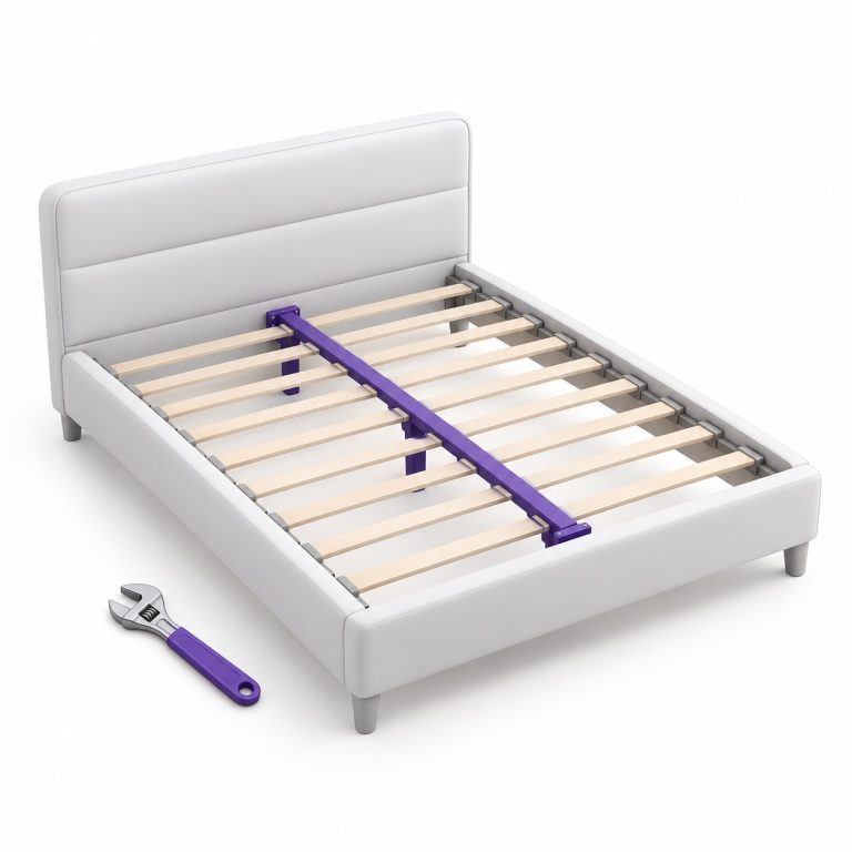 Bed Support Repair — white and purple 3D service illustration