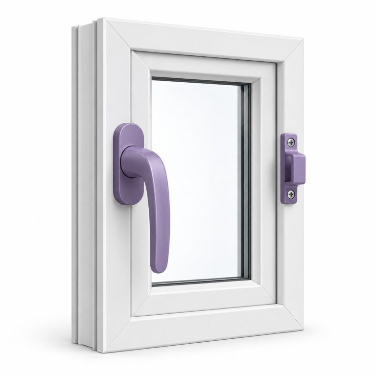 Window Accessories Installation — white and purple 3D illustration