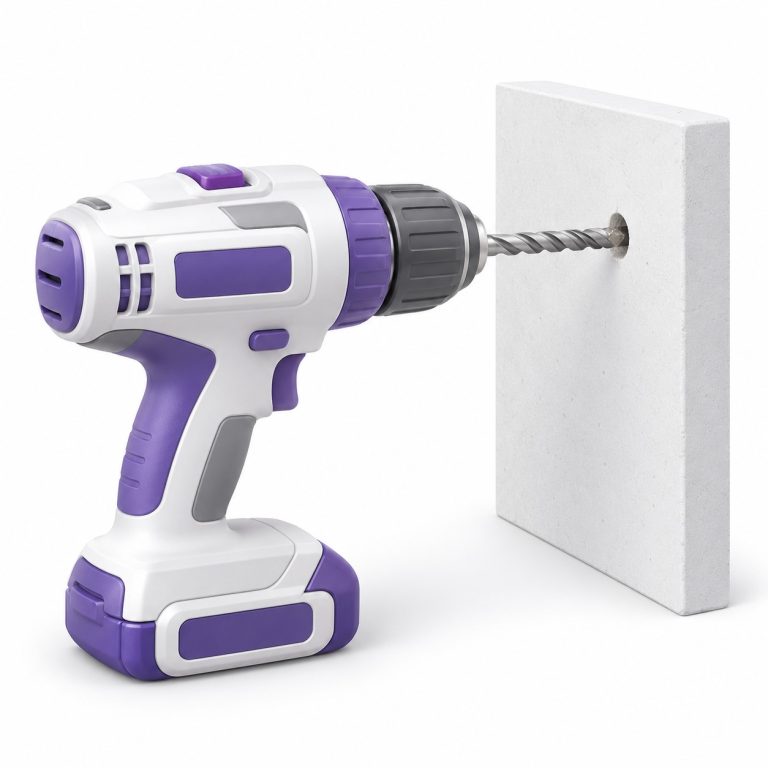 Drill (per hole) — white and purple 3D service illustration