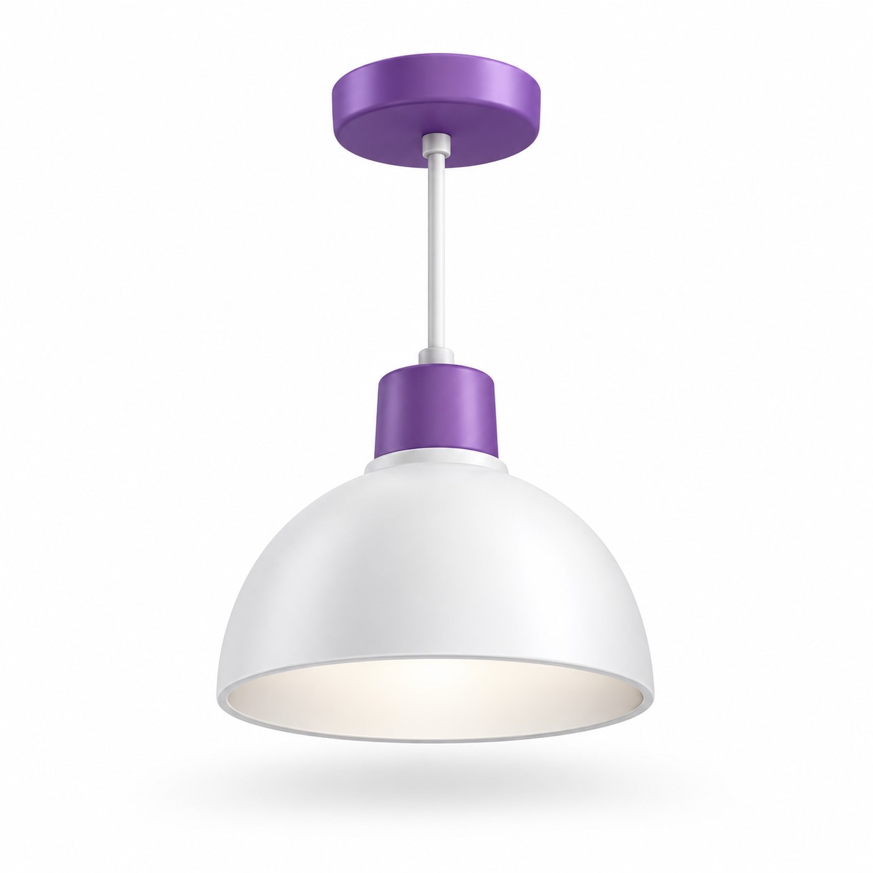 silverleaf-service-4354 Hanging Light Installation — white and purple 3D illustration