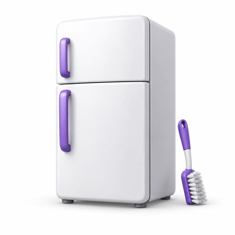 Refrigerator Service — white and purple 3D illustration