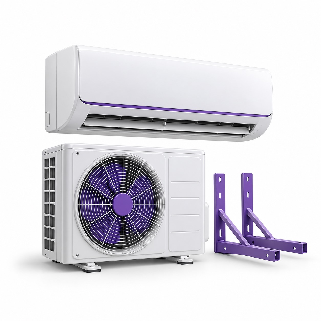 silverleaf-service-5574 AC Unit Reinstallation — white and purple 3D illustration